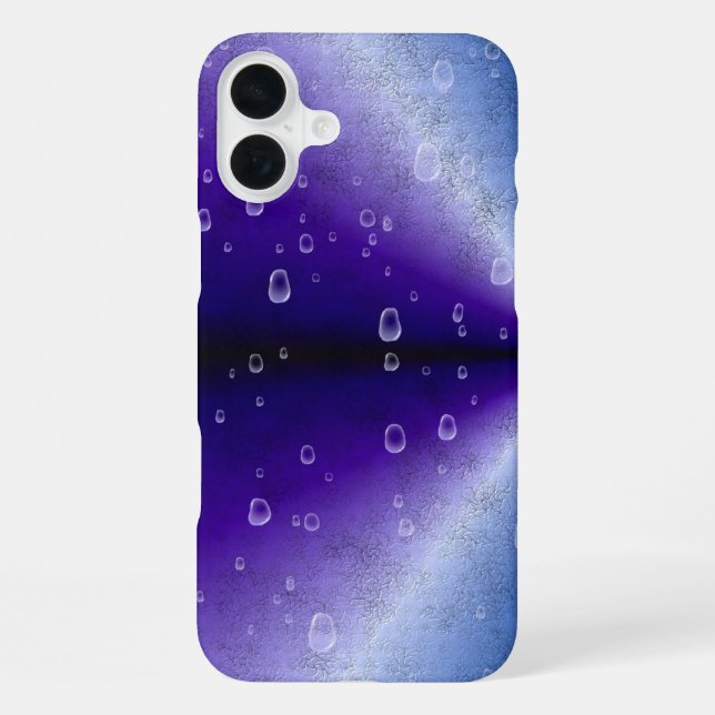 Raindrops on Purple Rainbow iPhone Case (Back)