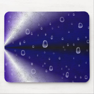Raindrops on Purple Rainbow Mouse Pad