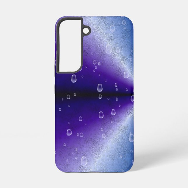 Raindrops on Purple Rainbow Samsung Galaxy Case (Back)