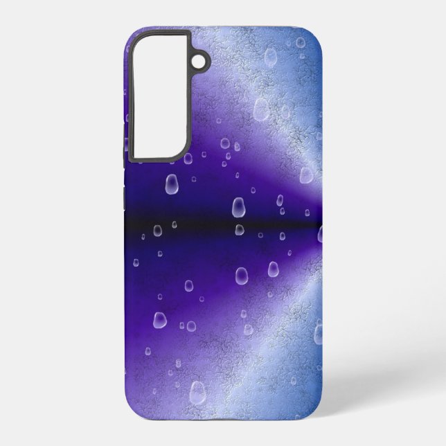 Raindrops on Purple Rainbow Samsung Galaxy Case (Back)