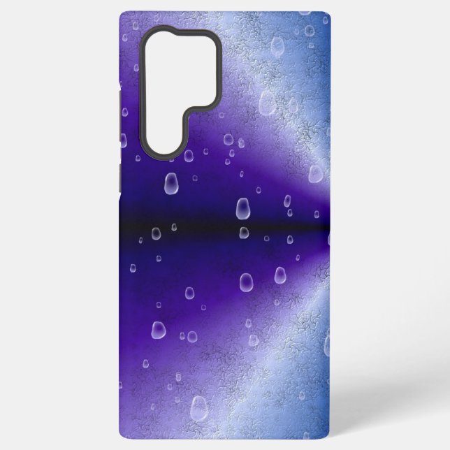 Raindrops on Purple Rainbow Samsung Galaxy Case (Back)