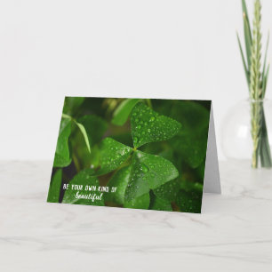 raindrops on shamrock friend card