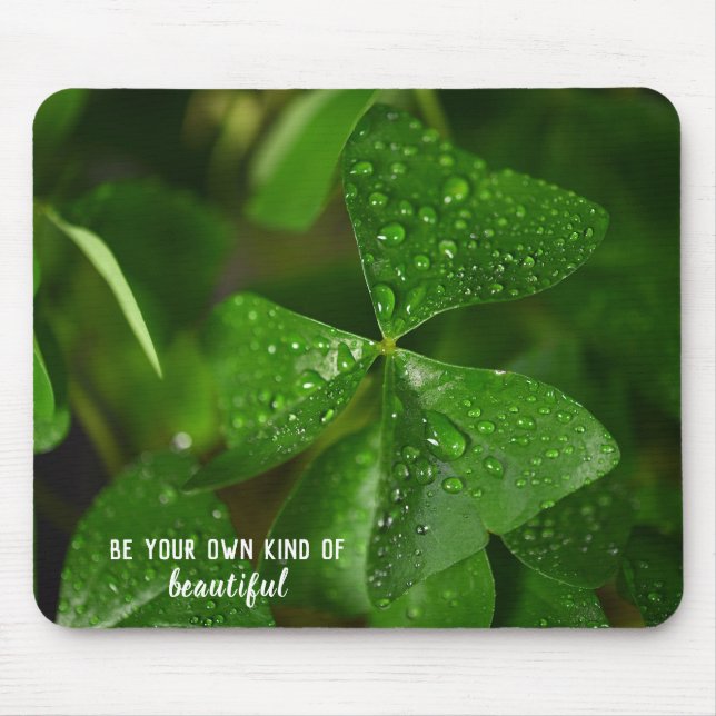 raindrops on shamrock mouse pad (Front)