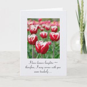 Raindrops on Tulips Sympathy Card