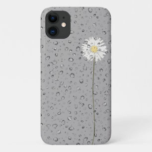 raindrops on white daisy iPhone 11 case
