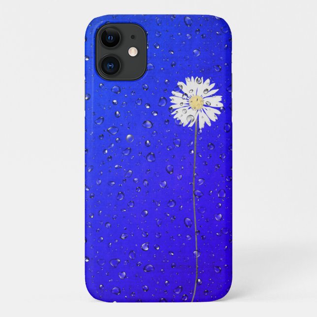 raindrops on white daisy Case-Mate iPhone case (Back)