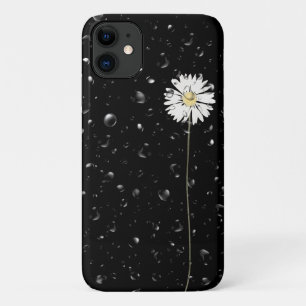 raindrops on white daisy iPhone 11 case