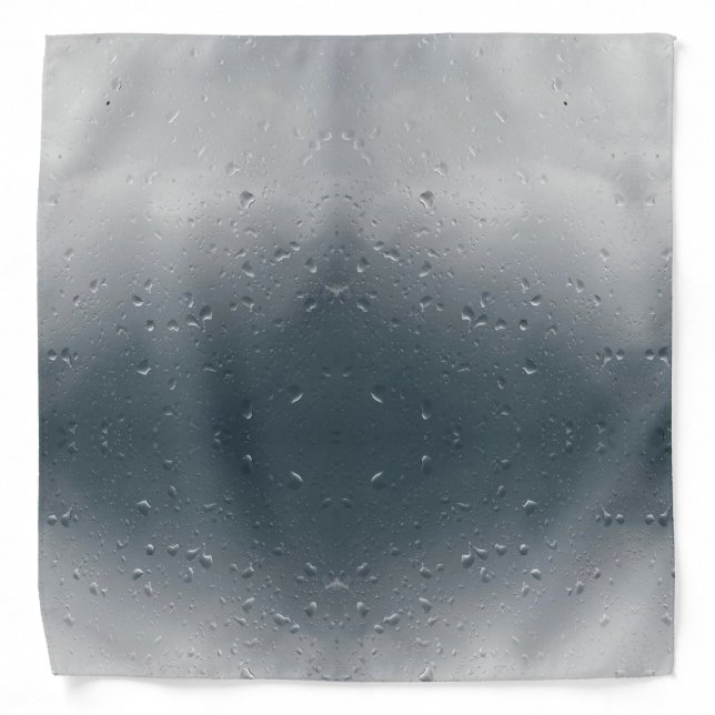 Raindrops Rainy Day Gray Sky Bandana (Front)