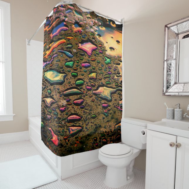 Raindrops Shower Curtain (In Situ)