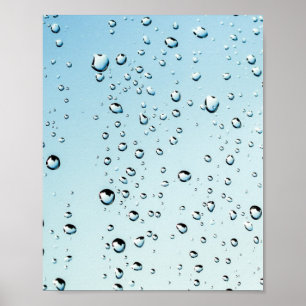 Raindrops Texture Poster
