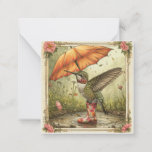 Raindrops &amp; Warm Wishes: Sweet Hummingbird Note Card