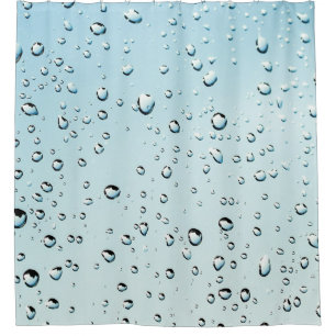 Raindrops Water Photo Shower Curtain