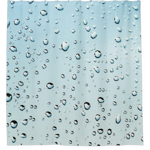 Raindrops Water Photo Shower Curtain