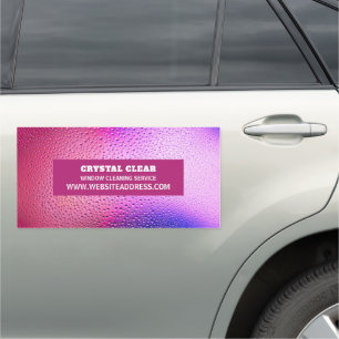 Raindrops, Window Cleaner, Cleaning Service Car Magnet