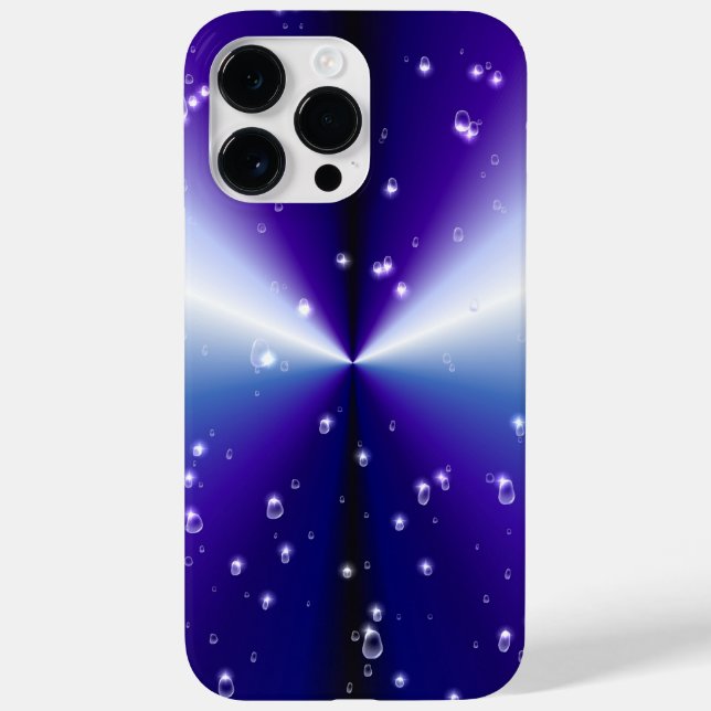 Raindrops with Stars on Purple Blue Black Rainbow Case-Mate iPhone Case (Back)