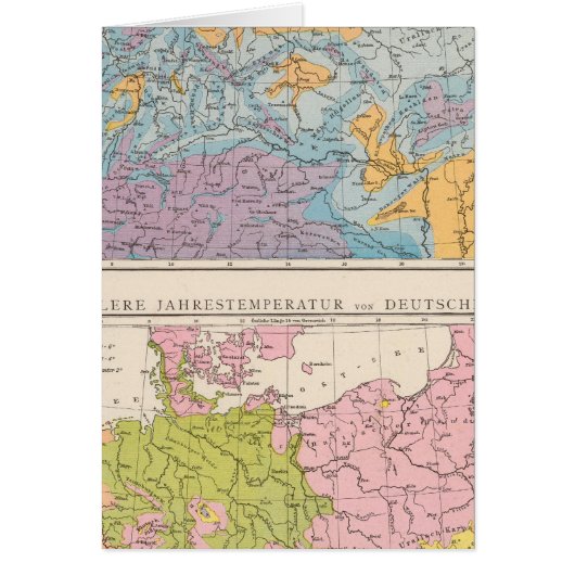 Rainfall map of Germany Cards (Front)