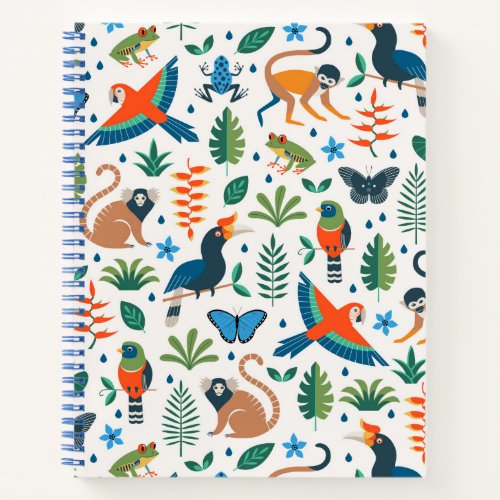 Rainforest Animal Pattern Notebook