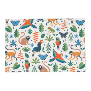 Rainforest Animal Pattern Placemat