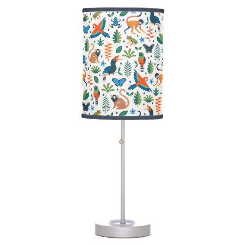 Rainforest Animal Pattern Table Lamp