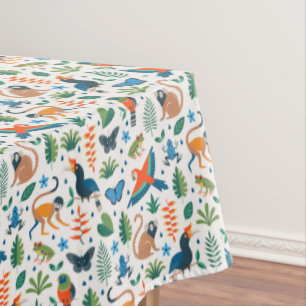 Rainforest Animal Pattern Tablecloth