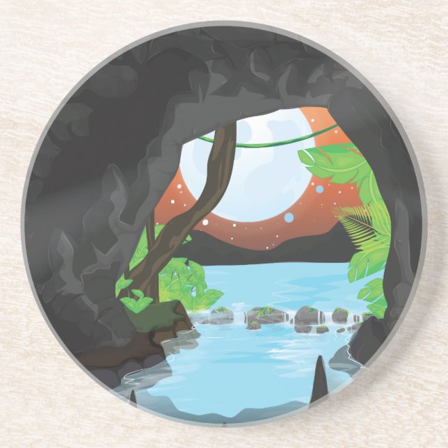 Rainforest Cave Drink Coaster (Front)