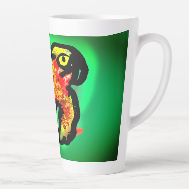 Rainforest chameleon art latte mug (Right)