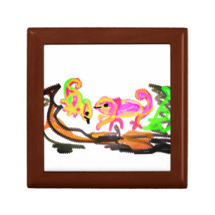 Rainforest chameleons wedding gift box
