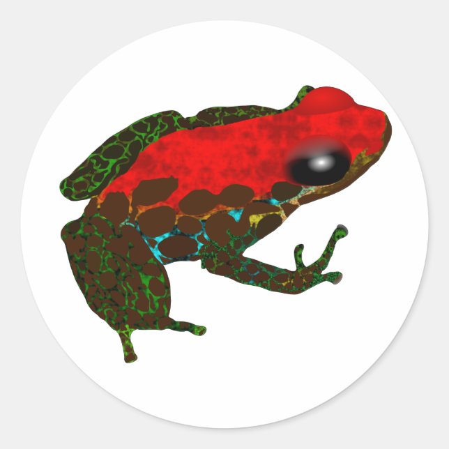 Rainforest Dart Frog Classic Round Sticker (Front)