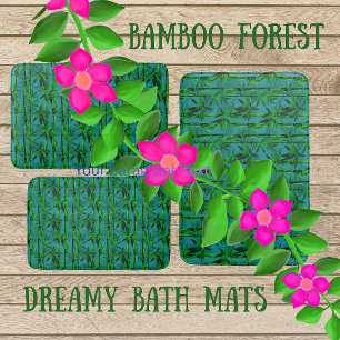 Rainforest Dreams Tropical Bamboo Forest Bath Mat