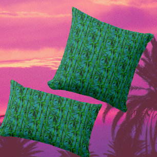 Rainforest Dreams Tropical Bamboo Forest  Throw Pillow