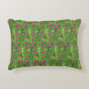 Rainforest Dreams Tropical Philodendron Bamboo Accent Pillow