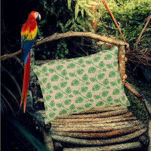 Rainforest Dreams Tropical Philodendron Vines Accent Pillow