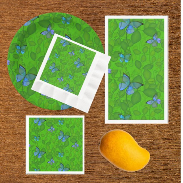 Rainforest Dreams Tropical Vines Butterflies  Napkins (Rainforest paper napkins, always handy!)