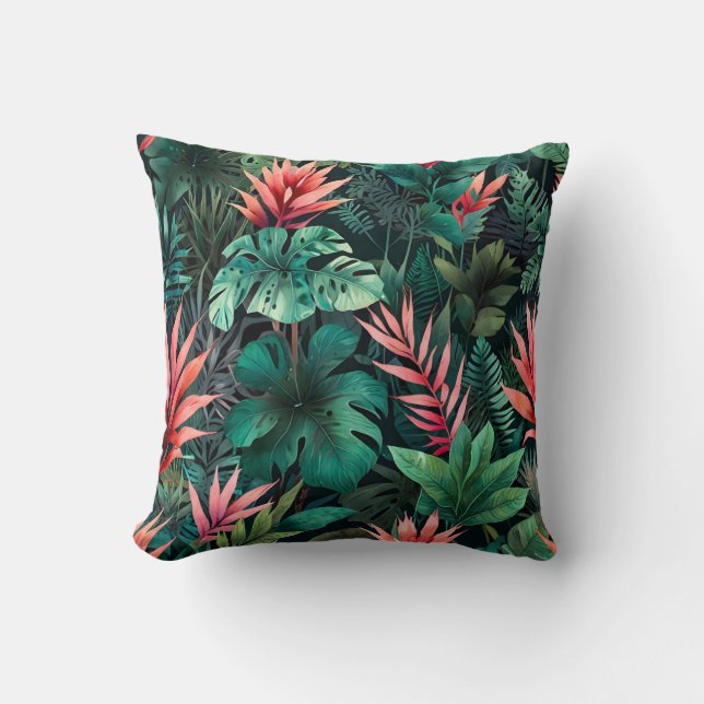 Rainforest Fantasy Throw Pillow (Front)