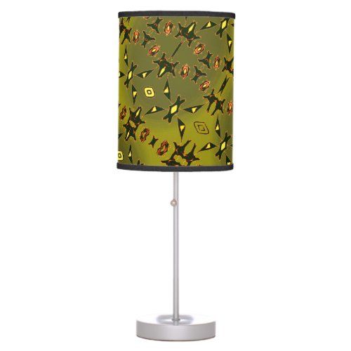 Rainforest Green Native Line Art  Table Lamp