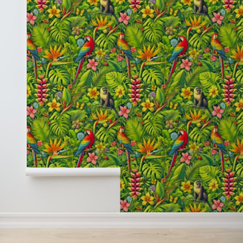 Rainforest pattern wallpaper 