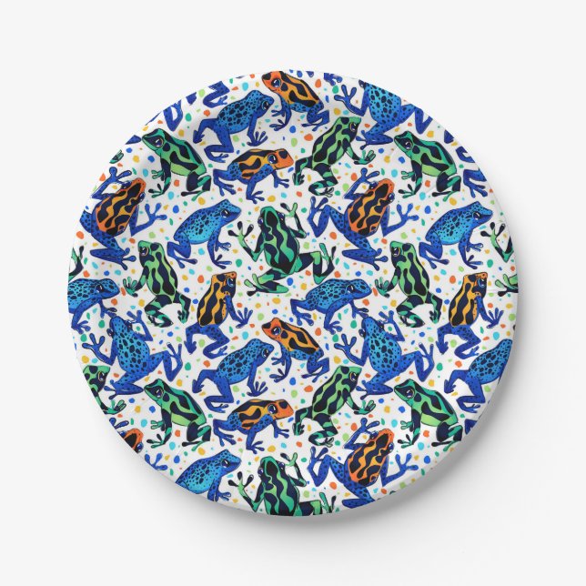 Rainforest Poison Dart Frog Plates (Front)