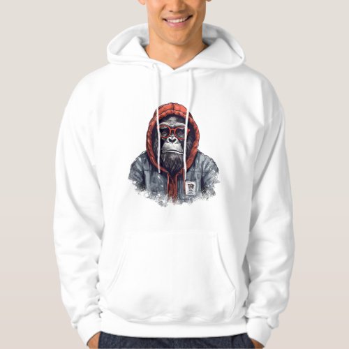 Rainforest Rouge Blushing with Gorilla Flair  Hoodie