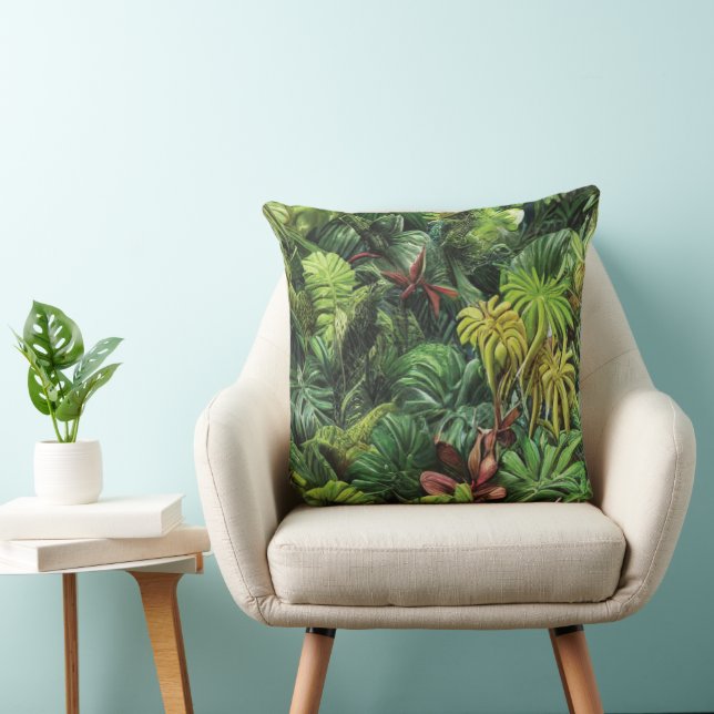 Rainforest Throw Pillow (Chair)