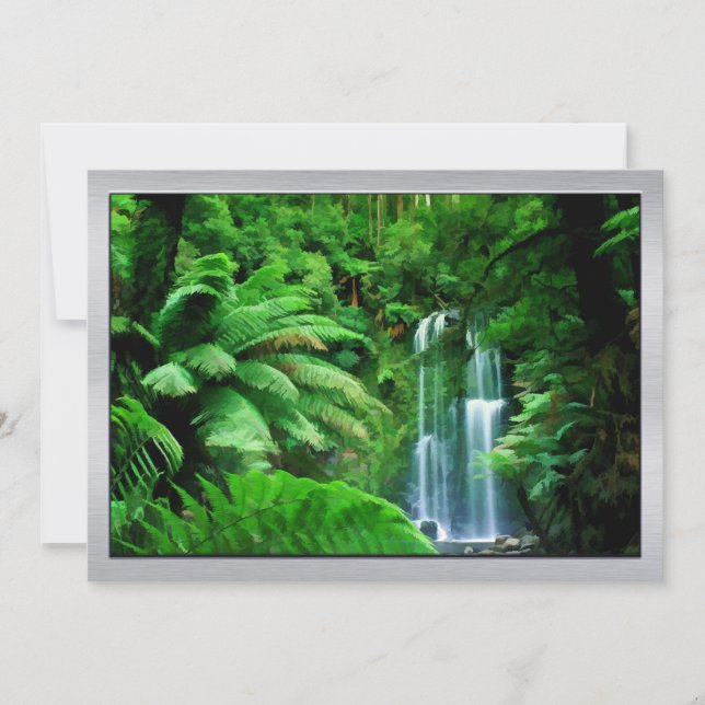 Rainforest & Waterfalls Invitation (Front)