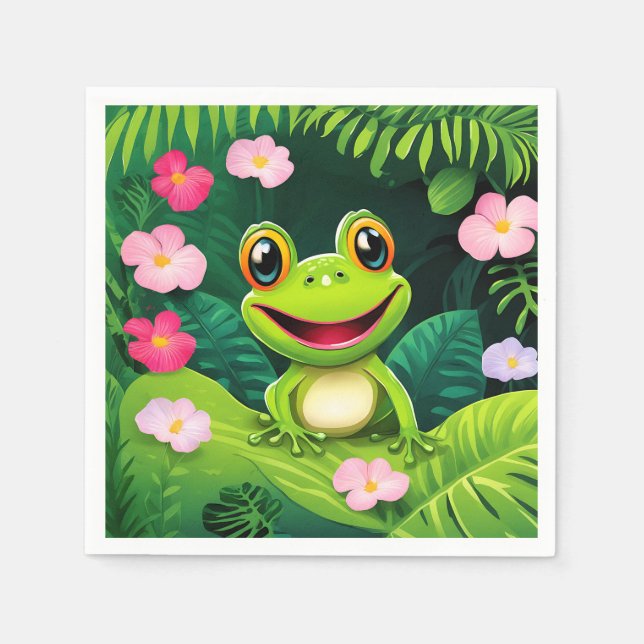 Rainforest Wildlife Frog Napkins (Front)