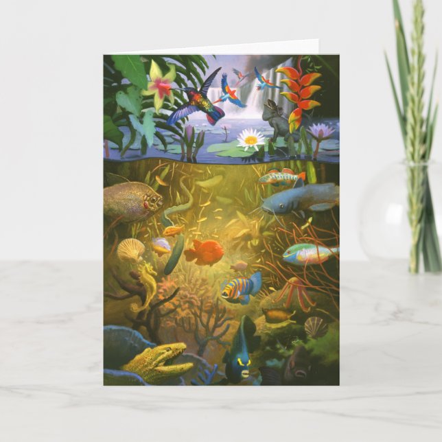 Rainforest  Wildlife Greeting Card (Front)