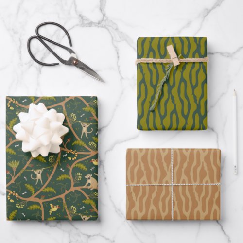 Rainforest Wrapping Paper Set A