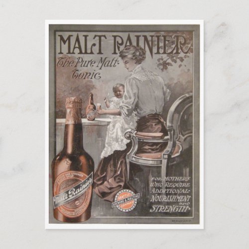 Rainier Beer ad 1909 Mother Advertisment Postcard