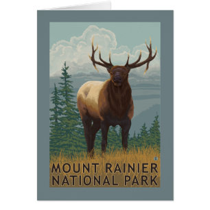 Rainier National Park, WashingtonElk Scene Cards