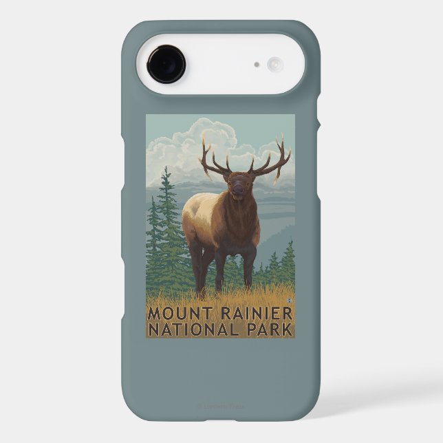 Rainier National Park, WashingtonElk Scene Case-Mate iPhone Case (Back)