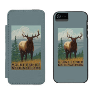 Rainier National Park, WashingtonElk Scene iPhone SE/5/5s Wallet Case