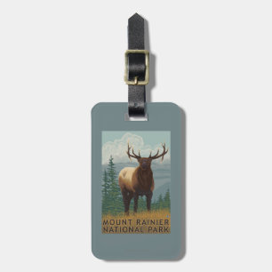 Rainier National Park, WashingtonElk Scene Luggage Tag