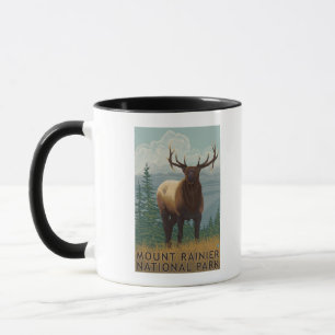 Rainier National Park, WashingtonElk Scene Mug