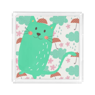 Raining Cats Acrylic Tray